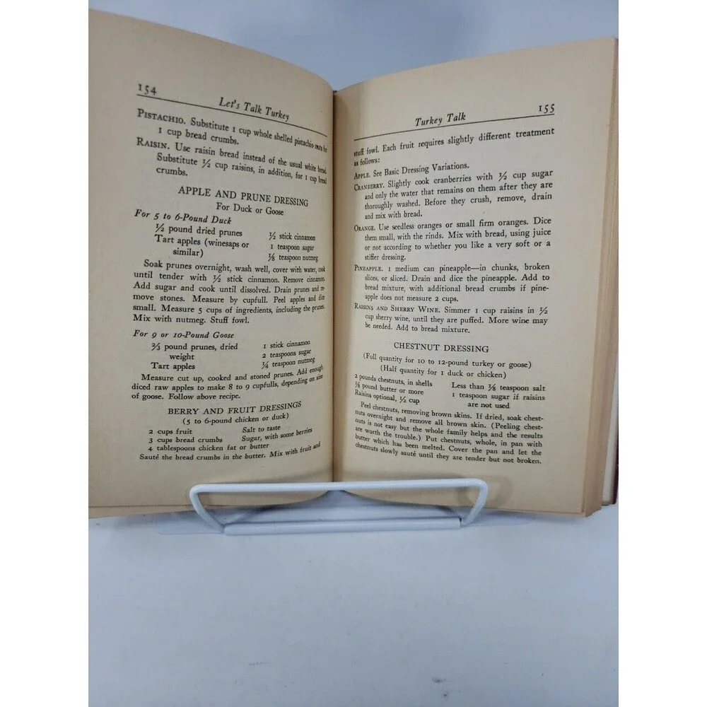 Let's Talk Turkey Recipes of the White Turkey Inn by F Meredith Dietz  1948 VTG